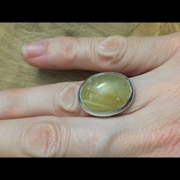 Quartz Cabochon 925 sterling silver ring - Picture 1 of 5